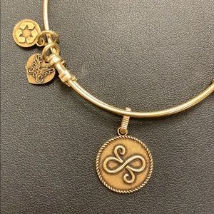 Gold tone recycled stackable Angelica bracelet